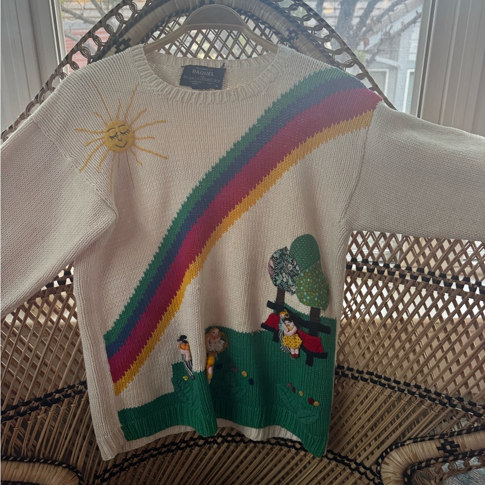 Raquel's Collection Cream Cotton Sweater